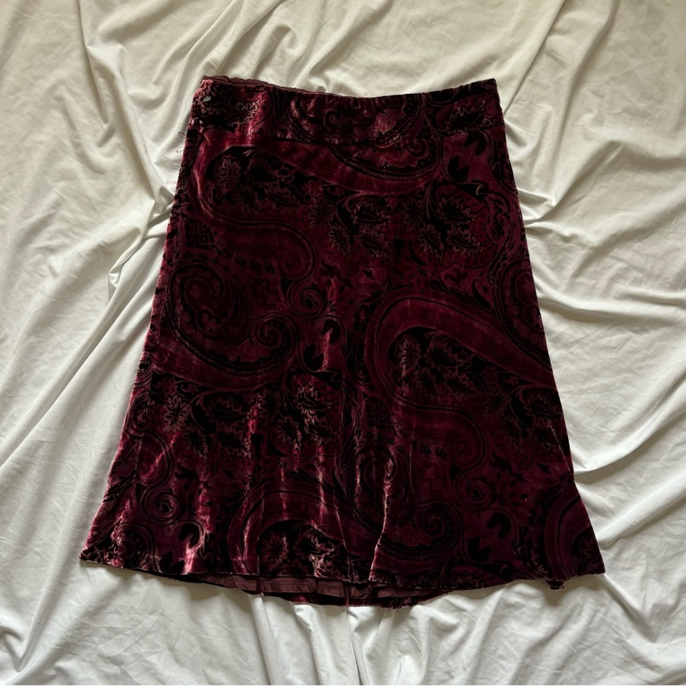 SOLD!! Banana republic velvet midi skirt